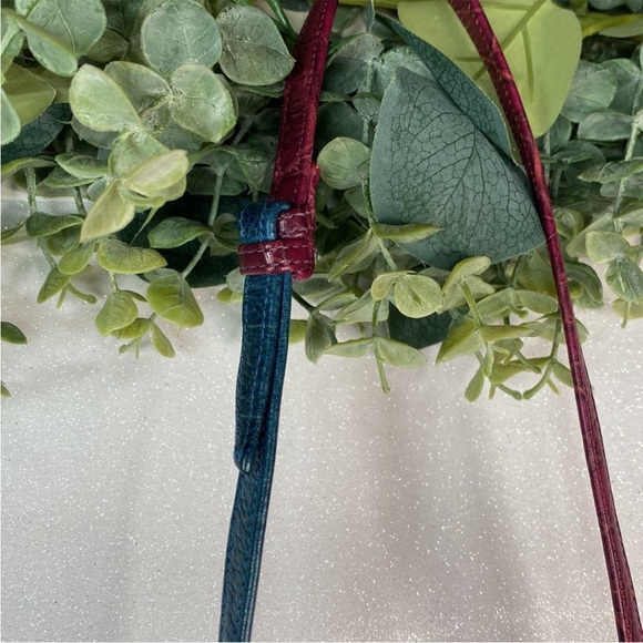 Sharif vintage Multi-color Patchwork Textured Leather Bag - Picture 9 of 12